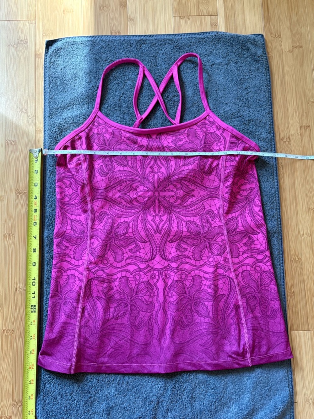 Athleta Fuchsia Tank Top with built in bra - medium